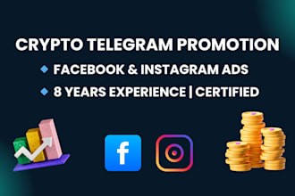 promote your crypto telegram channel with facebook and instagram ads