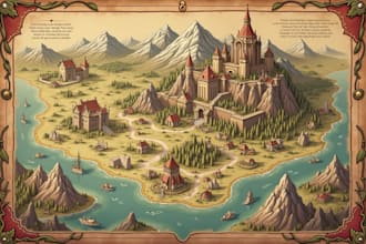 design a unique vector map, realistic or fantasy