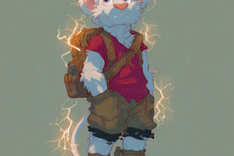 draw furry reference sheet custom fursona character design