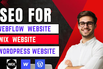 do on page SEO, speed optimization for, webflow, wix, wordpress website