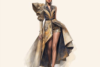 do garments flat sketches, tech packs for fashion design