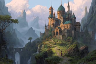 do fantasy landscape or enviroment art