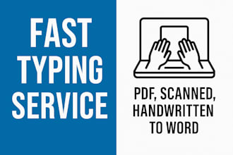 do fast typing, retyping pdfs or scanned documents