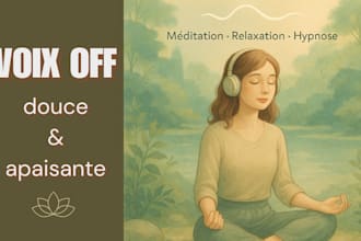 record a guided meditation, affirmations, hypnotic fr voice
