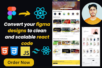 convert figma designs to a react js app with tailwind CSS, figma designs to html