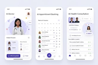 develop ai doctor app, ai appointment booking app, ai health consultation app