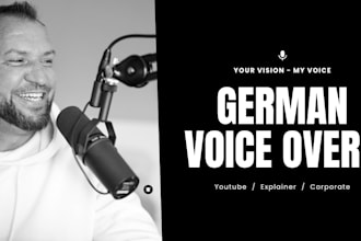 voice your explainer video or youtube script in professional german