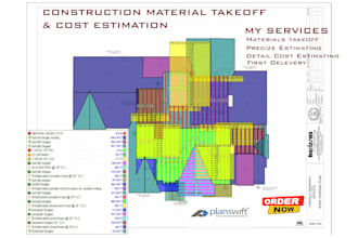 do construction cost estimation on planswift, bluebeam