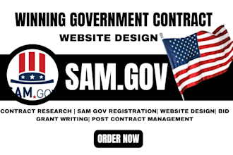 design government contract website to win government contract on sam gov website