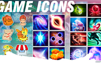 design custom icons, ui, 2d art for your game