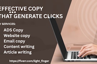 write an effective copy that generates clicks and convert sales