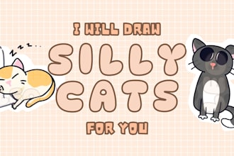 draw silly little cats