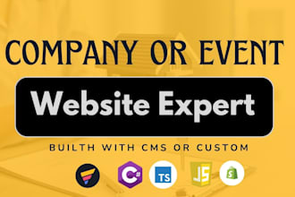 develop event website, ticket selling website, company website in cms or custom