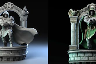 do 3d character from image,3d figure,mcu fictional  hero 3d toys,villian statues