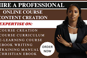 create ebook online course, lesson plan, online course creation, content