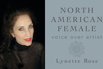 record your video narration voice over in a north american female voice