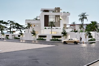 redesign private residence,cozy villa,photorealistic rendering,real estate house