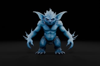 sculpt custom 3d fantasy creatures, monsters,game ready models for unity, unreal