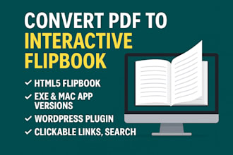 convert PDF to interactive flipbook HTML5, exe and mobile ready