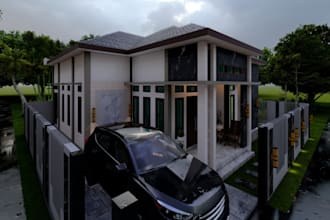 redesign 3d photovoltaic house, penthouse decor,outdoor building loggia,backyard