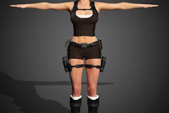sculpt 3d game cartoon character,,zbrsuh sculptor,2d to 3d,ue5 model,blender rig