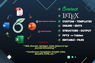convert PDF word or any document to latex and overleaf