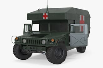make realistic 3dmilitary car, motorhome, food truck, rv interior and exterior