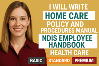 write home care policy and procedures manual ndis employee handbook health care