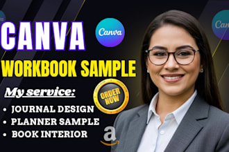 design canva KDP workbook and journal