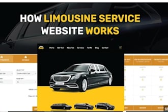 design chauffeur, limousine, vtc, airport transfer and taxi booking website