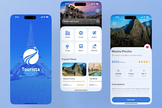 create tourism app, city tour app, car rental app, vacation rental app