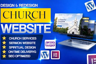 church website, church flyer, church app, ministry website, church livestream