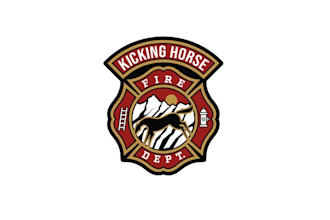 design kicking horse fire department logo