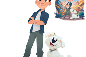 draw cute disney cartoon portrait