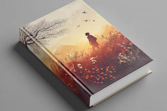 draw book cover design of thriller book cover design