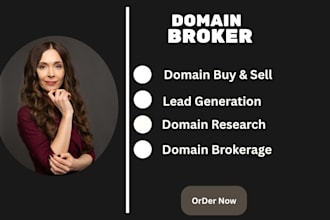 domain broker brokage researcher agent buy sell or flip domains finding buyer