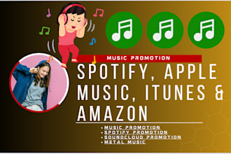promote your music bandcamp itunes amazon music with organic targeted campaign