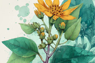 draw realistic botanical watercolor illustration