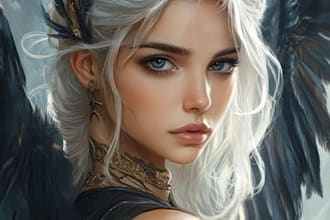 illustrate detailed fantasy cityscapes, no ai