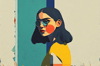 paint expressive colorful abstract portraits