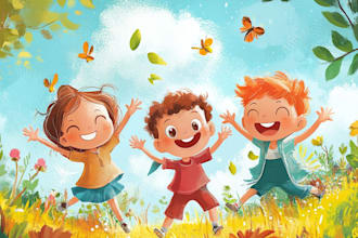 watercolor children book illustration watercolor children