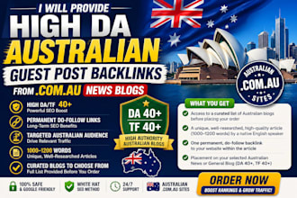 provide high da australian guest post backlinks from com au news blogs