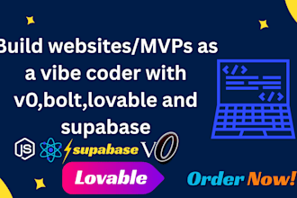 build websites, mvps and indie startups with bolt,supabase,cursor and v0