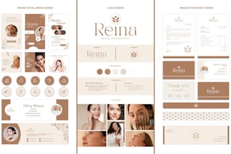 design business logo, branding kit, and brand identity