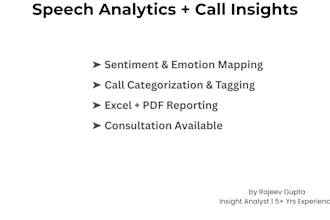 analyze sales and customer service calls for actionable insights
