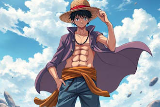 draw you into one piece anime character