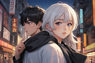 draw manga comic webtoon anime story for you