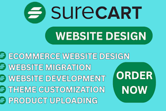 setup surecart ecommerce website design redesign list products SEO setup