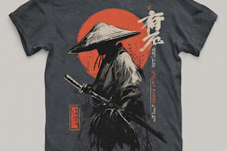 create japanese or anime streetwear style for t shirt