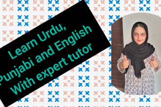 be your urdu, punjabi and english tutor